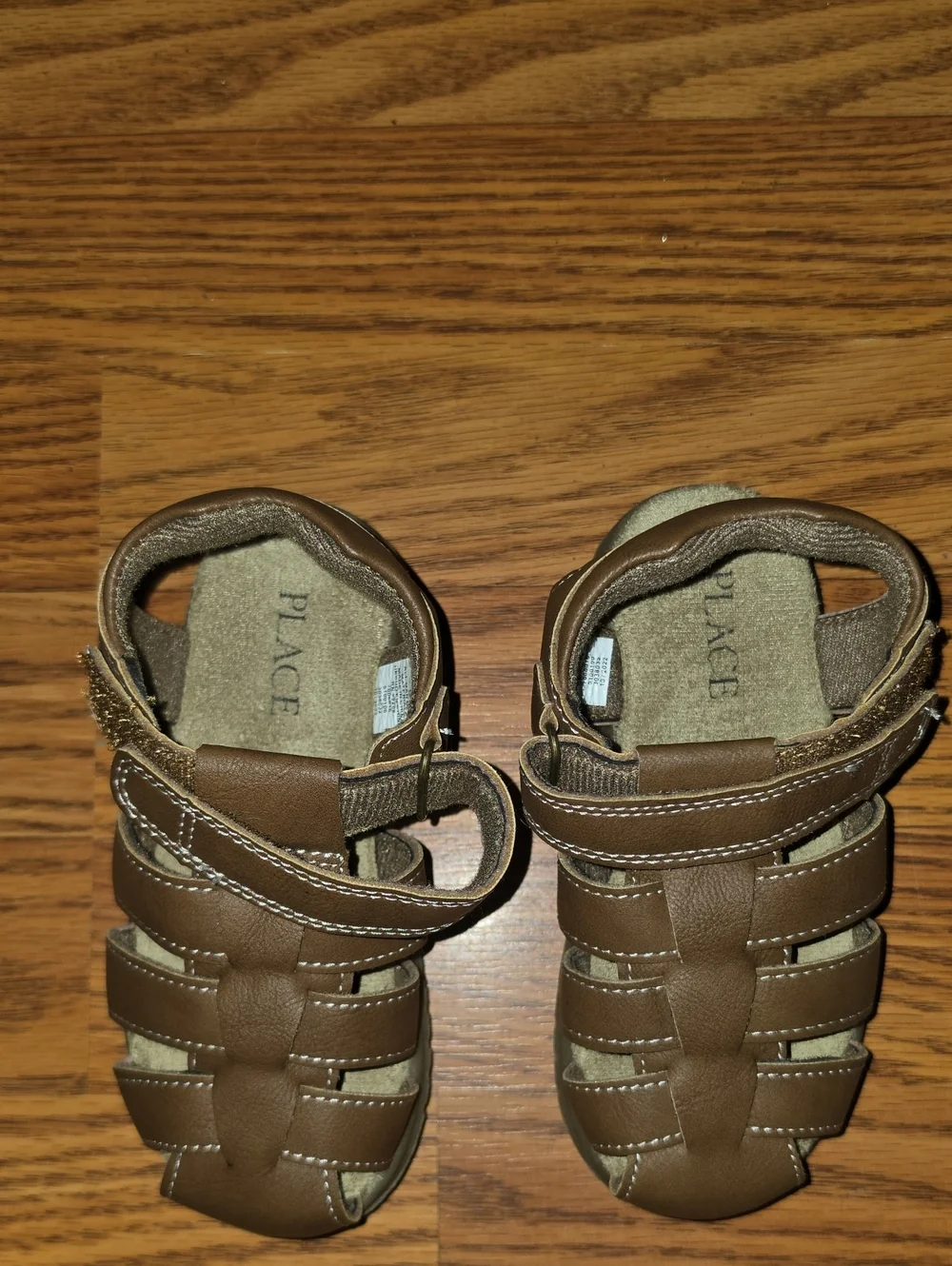 The Children's Place Brown Closed-Toe Strapped Sandals